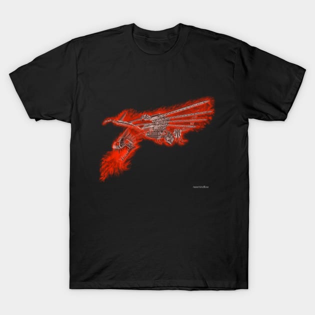 Fire Dragon - Dark T-Shirt by newmindflow